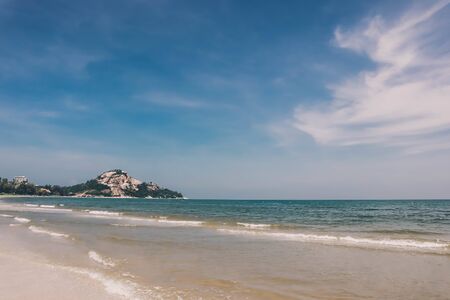 Mountain and beach landscape Prachuap Khiri Khan Province of Thailandの写真素材