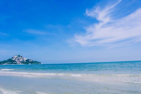 Mountain and beach landscape Prachuap Khiri Khan Province of Thailandの写真素材