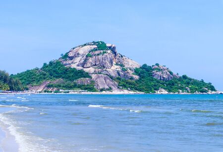 Mountain and beach landscape Prachuap Khiri Khan Province of Thailandの写真素材