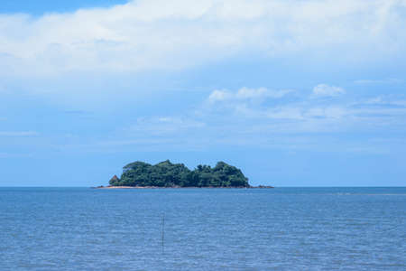 Mountain sea sand beach landscape. Sea sand beach in mountains. Mountain sea beach landscape. Mountain beach viewの写真素材