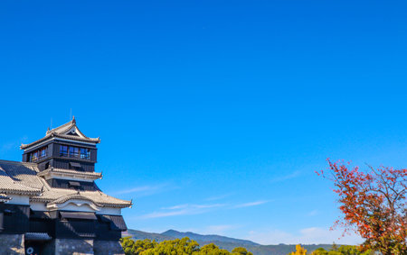 Kumamoto Castle is one of the most impressive castles in Kyushu, Japan.の写真素材