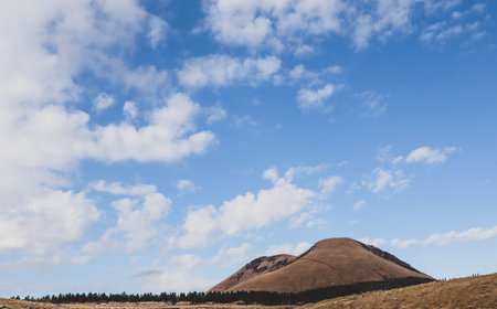 Spring landscape at Kusa-Senrigahama, Mount Aso, Kyushu, Japan.の写真素材