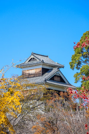 Kumamoto castle in Kumamoto city, one of the most impressive castles in Japan.の写真素材