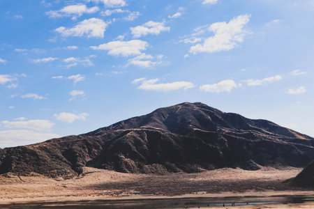 Scenic Landscape of Mount Aso in Kumamoto, Japanの写真素材