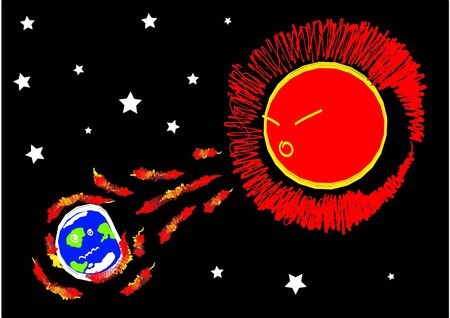 Global warmingのイラスト素材