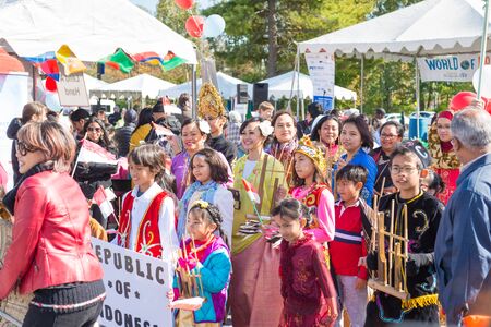 Maryland, USA - Oct.18,2015: Parade of  Cultures at the 7th Annual World of Montgomery 2015 Festival.のeditorial素材