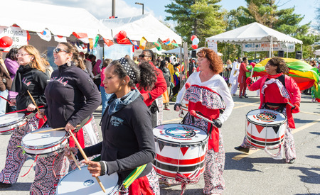 Maryland, USA - Oct.18,2015: Parade of  Cultures at the 7th Annual World of Montgomery 2015 Festival.のeditorial素材