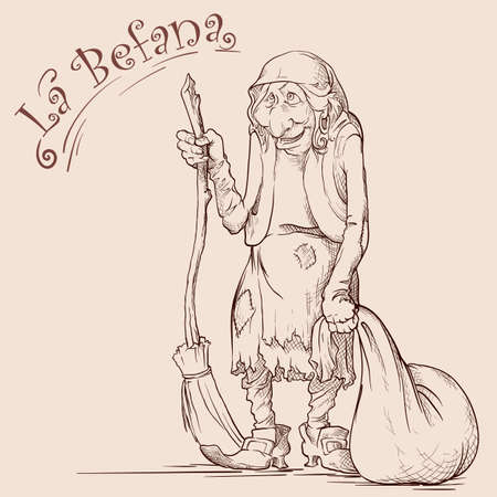 Young attractive man dressed in a sheepskin coat and fur hat with ear-flaps is walking down the Red Square in Moscow holding a phone.のイラスト素材