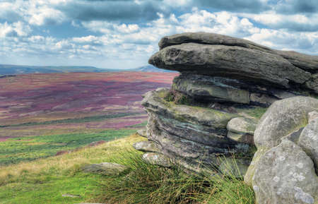 Colourful view over moorlands