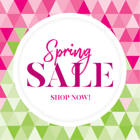 Spring sale banner with colourful abstract backgroundのイラスト素材