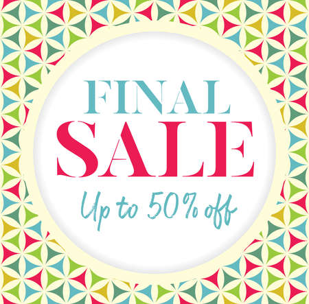 Sale banner with colourful abstract backgroundのイラスト素材