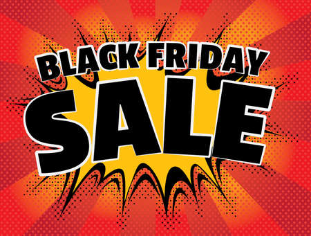 Retro style Black Friday sale design. Can be used for prints, leaflets, flayers, posters, price tags, emails.のイラスト素材