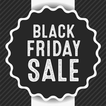 Black Friday Sale banner to use for prints, price tags, flayers, leaflets, adverts, postersのイラスト素材