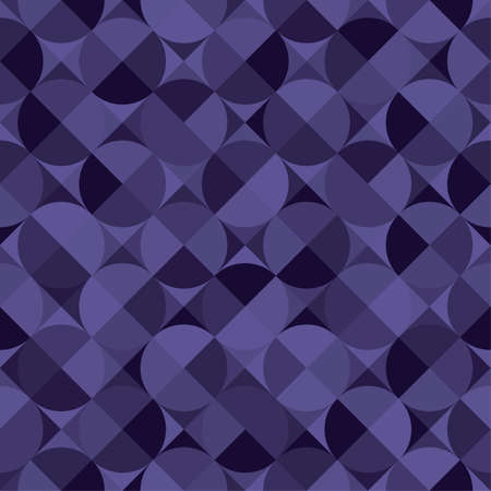 Seamless violet pattern with circles and geometrical shapesのイラスト素材
