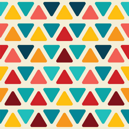 Abstract seamless pattern with colourful triangles for leaflets, prints, banners, web design,...