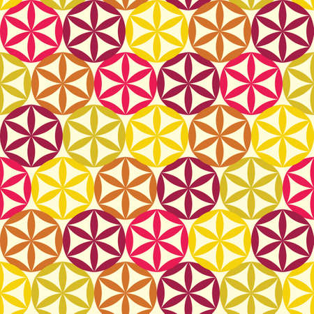 Seamless geometrical pattern with colourful shapesのイラスト素材