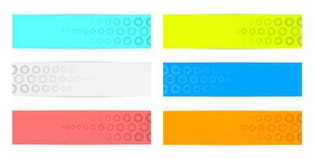 Set of abstract color banners with circlesのイラスト素材