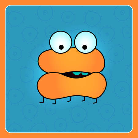 Fantastic monster background on bacterium backgroundのイラスト素材