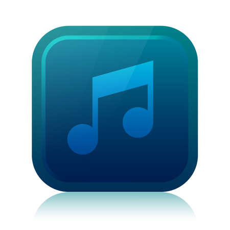 Music note icon. Vector app buttonのイラスト素材