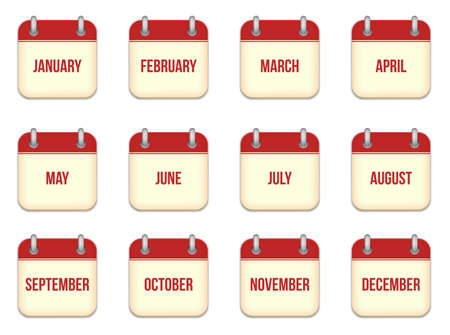 Vector calendar iconsのイラスト素材