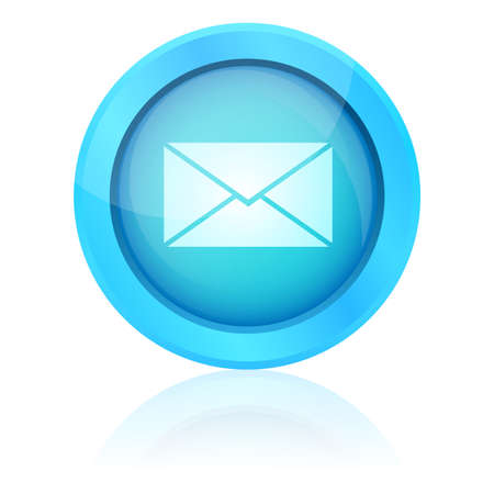 Blue vector e-mail buttonのイラスト素材