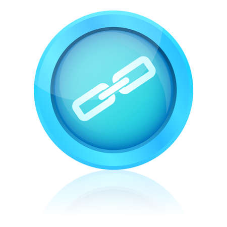 Blue vector link buttonのイラスト素材