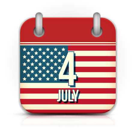 Calendar for Independence Dayのイラスト素材