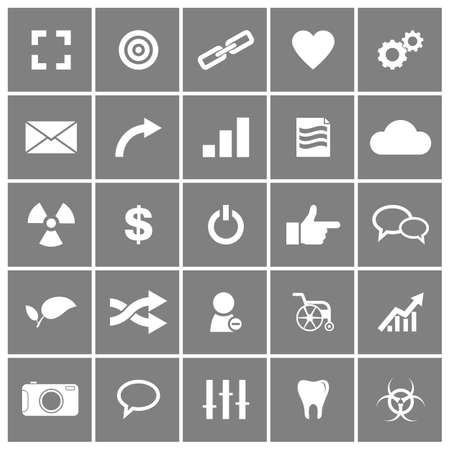 Universal Flat Icons Setのイラスト素材