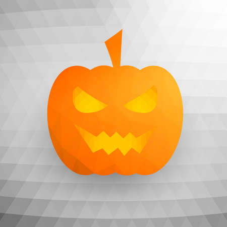 Halloween Pumpkin On Abstract Mosaic のイラスト素材