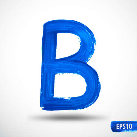 Alphabet Letter B. Watercolor Alphabet.のイラスト素材