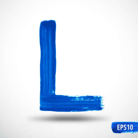 Alphabet Letter L. Watercolor Alphabet. Vector Backgroundのイラスト素材