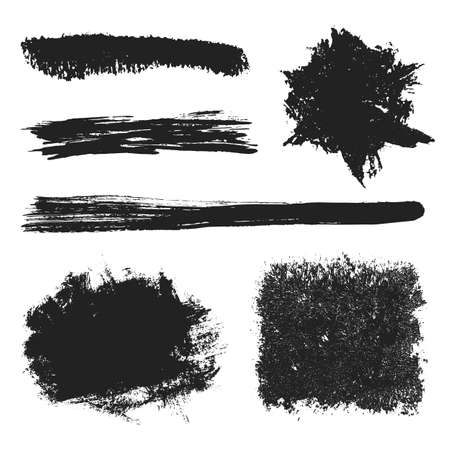 Vector Black Grunge Brushes Set 2のイラスト素材
