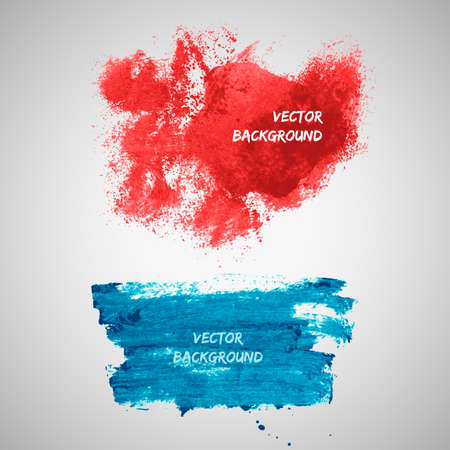 Vector watercolor blot banners.のイラスト素材