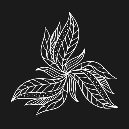 Vector flourish background black and white coloredのイラスト素材