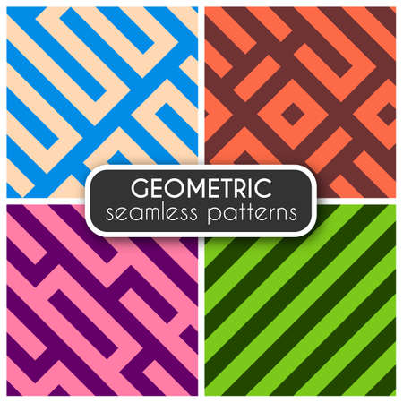 Geometric seamless vector patternsのイラスト素材