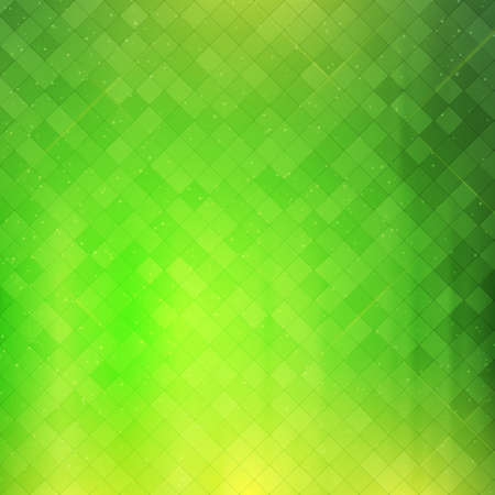 Green checkered background. Abstract glowing green checker pattern.のイラスト素材