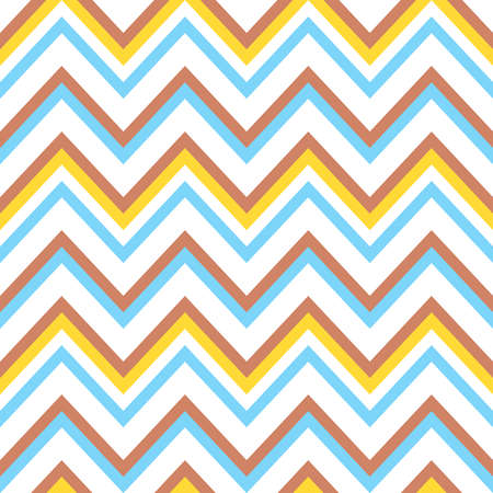 Seamless pattern with colorful flat zigzag stripes.のイラスト素材
