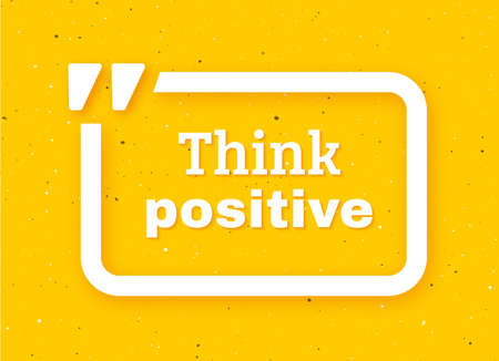 Think positive typographic poster.のイラスト素材