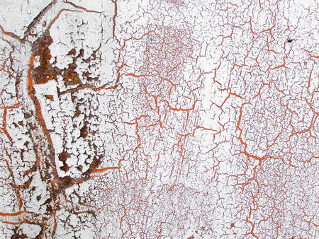 Old cracked paint on the wall. Grunge rusty texture. Grunge metal background. Retro texture. Vintage...