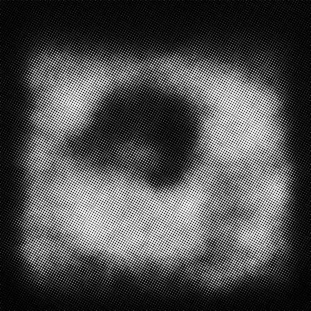Subtle grit texture of black spray on white paper. Particles and blots of paint. Vector halftone...