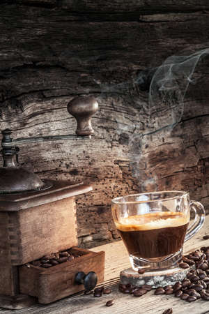 cup of hot coffee - still lifeの写真素材