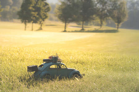 departure for the summer holidaysの写真素材