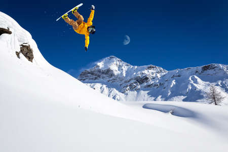 winter holidays in the snowの写真素材