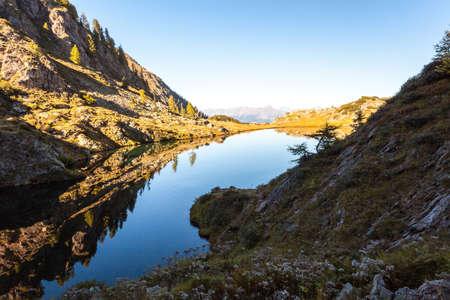 Black Lake - Val Belviso - Valtellina (IT)の写真素材