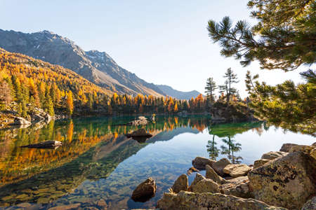 Violet Valley - Violet Lake - Poschiavo - Switzerlandの写真素材