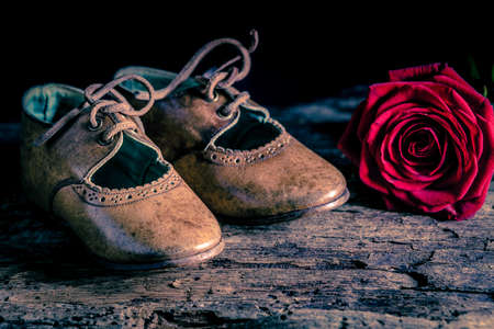 handmade leather shoes - close upの写真素材