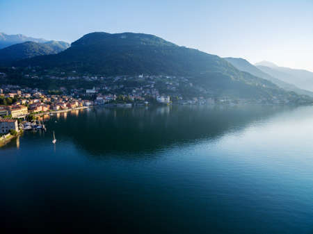 Gravedona - Lake Como - Italy - Aerial Viewの写真素材