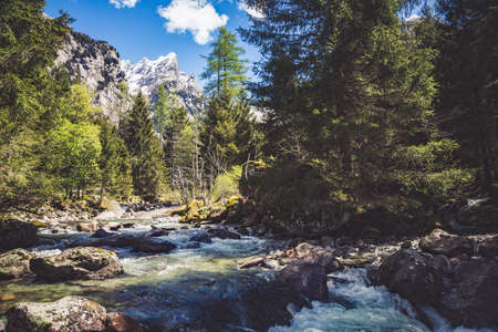 Val di Mello - Valmasino (IT) - Spring alpine landscapeの写真素材