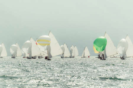 Lake Como - Italy - Sailboats on a summerの写真素材