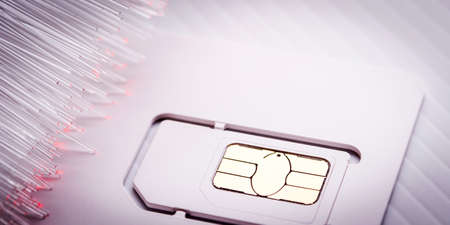 SIM CARD with optic fiber - Pin & Pukの写真素材